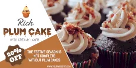 Online Editable Plum Cake Sale Twitter Post
