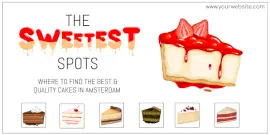 Online Editable Pastries and Cake Shop Twitter Post