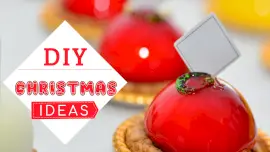 Online Editable Red and White DIY Christmas Dessert Ideas YouTube Thumbnail