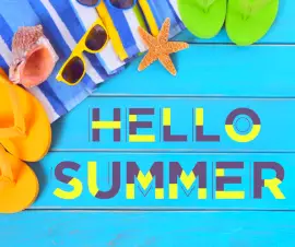 Online Editable Hello Summer Facebook Post
