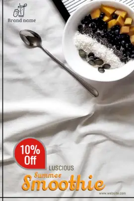Online Editable Smoothie Offers Pinterest Graphic