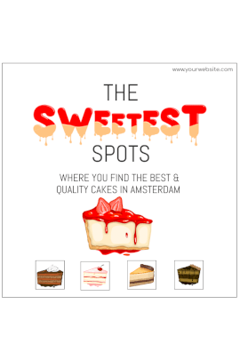 Online Editable the Sweetest Spots Pinterest Graphic
