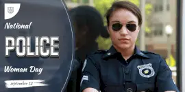 Online Editable National Police Woman Day Twitter Post