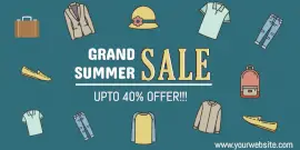Online Editable Grand Summer Sale Twitter Post