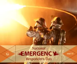Online Editable National Emergency Responders Day September 12 Facebook Post
