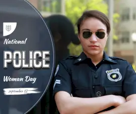 Online Editable National Police Woman Day September 12 Facebook Post