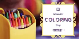 Online Editable National Coloring Day Twitter Post
