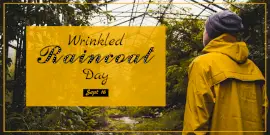 Online Editable Wrinkled Raincoat Day Twitter Post
