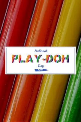 Online Editable National Play-Doh Day Pinterest Graphic