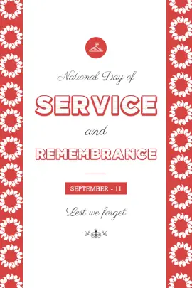 Online Editable National Day of Service and Remembrance Day Pinterest Graphic