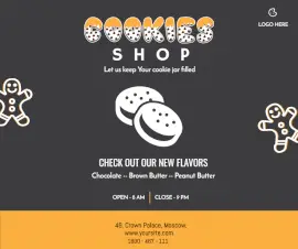 Online Editable Cookie Store Ad Facebook Post