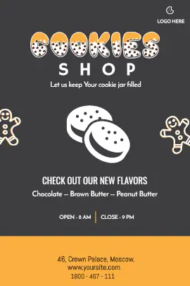 Online editable Cookie Shop Promotion Tumblr Graphic