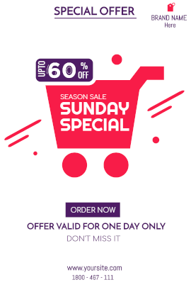 Online Editable Sunday Special Sale Tumblr Graphic