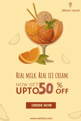 Online Editable Yellow Ice Cream Offer Sale Tumblr Graphic