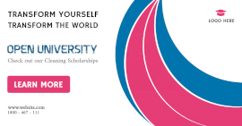 Online Editable Open University Facebook Ad Post