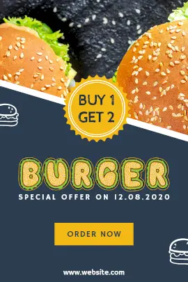 Online Editable Burger Special Offer Tumblr Graphic