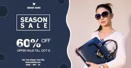 Online Editable Blue Season Sale Facebook Ad Post