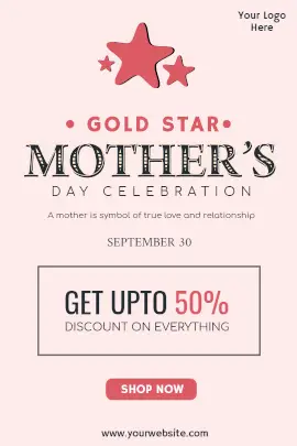 Online Editable Mother's Day Offers Tumblr Graphic