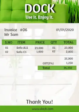 Online Editable Dock Invoice Documents