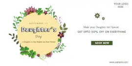 Online Editable Daughter's Day Offers Twitter Post