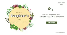 Online Editable Daughter's Day Promotion Facebook Ad Post