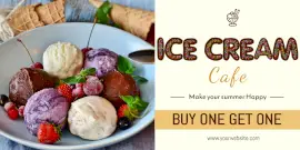 Online Editable Special Ice Cream Offers Twitter Post