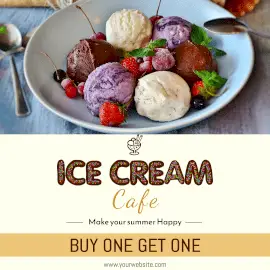 Online Editable Special Ice Cream Offers Instagram Ad