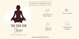 Online Editable Benefits Of Yoga Twitter Post