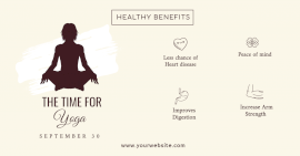 Online Editable Health Benefits of Yoga Facebook Ad Post