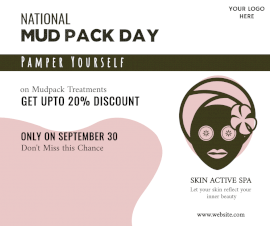 Online Editable National Mud Pack Day September 30 Facebook Post