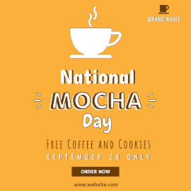 Online Editable National Mocha Day Discount On September 29 Instagram Ad