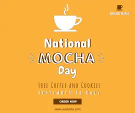 Online Editable National Mocha Day September 29 Facebook Post