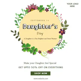 Online Editable Daughter's Day Offers Instagram Ad