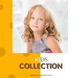 Online Editable Kids Fashion Instagram Ad