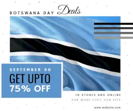 Online Editable Botswana Day September 30 Facebook Post