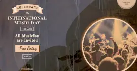 Online Editable International Music Day Invitation Facebook Ad Post
