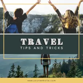 Online Editable Tips And Tricks On Travel Social Media Post