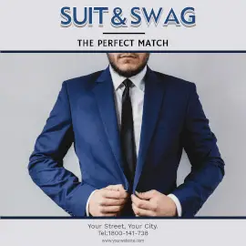 Online Editable Men's Clothing Outlet Instagram Ad