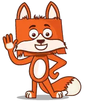 WoFox's mascot Flynn says hi