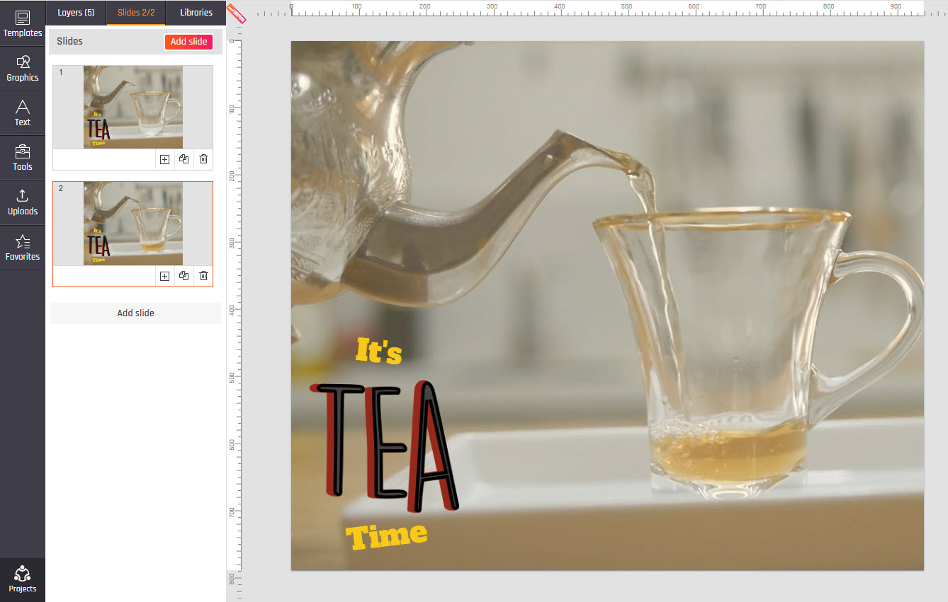selected image is inserted